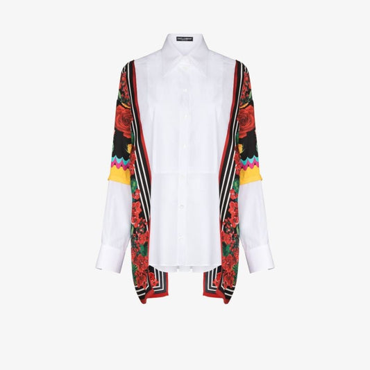 Floral Panel Long Shirt