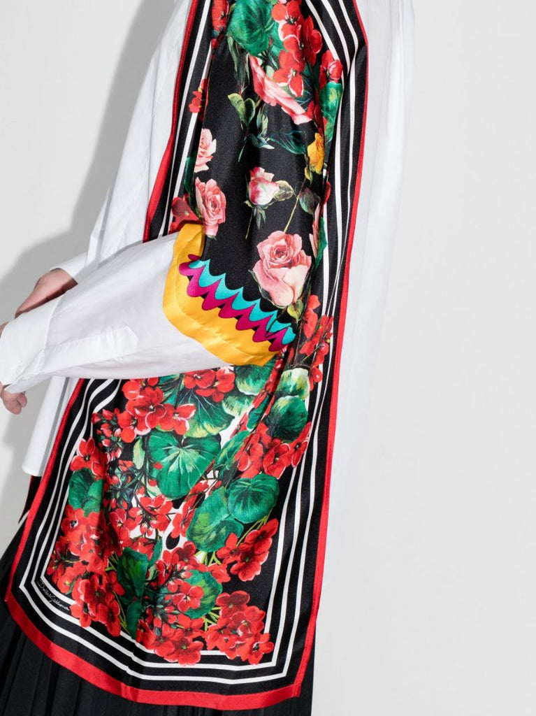 Floral Panel Long Shirt
