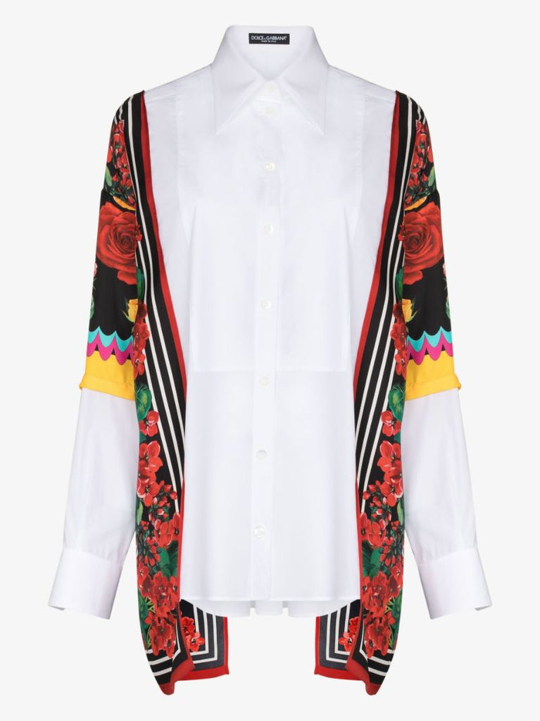 Floral Panel Long Shirt