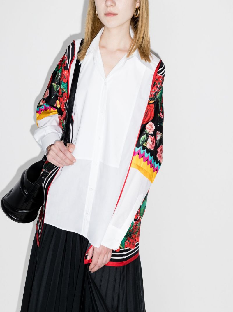 Floral Panel Long Shirt