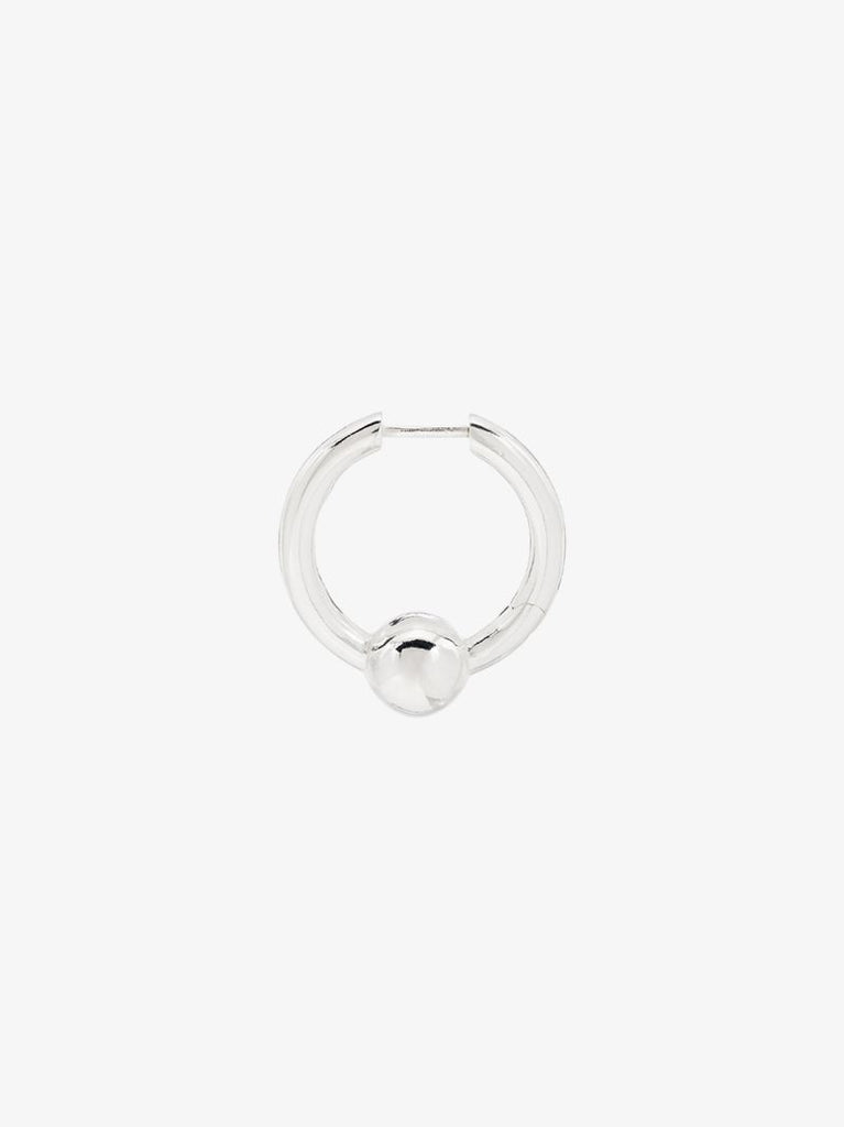 Sterling Silver Pearl Hoop Earring