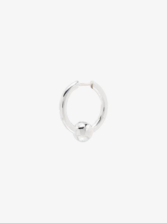 Sterling Silver Pearl Hoop Earring