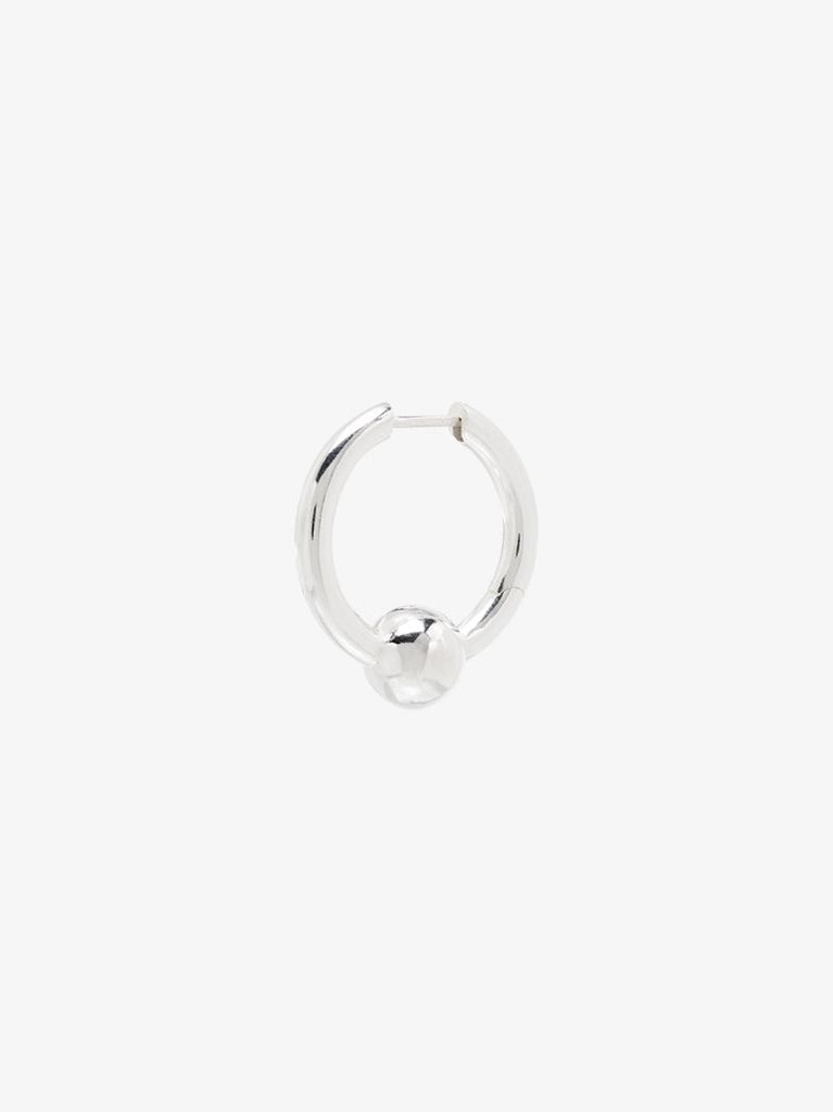 Sterling Silver Pearl Hoop Earring