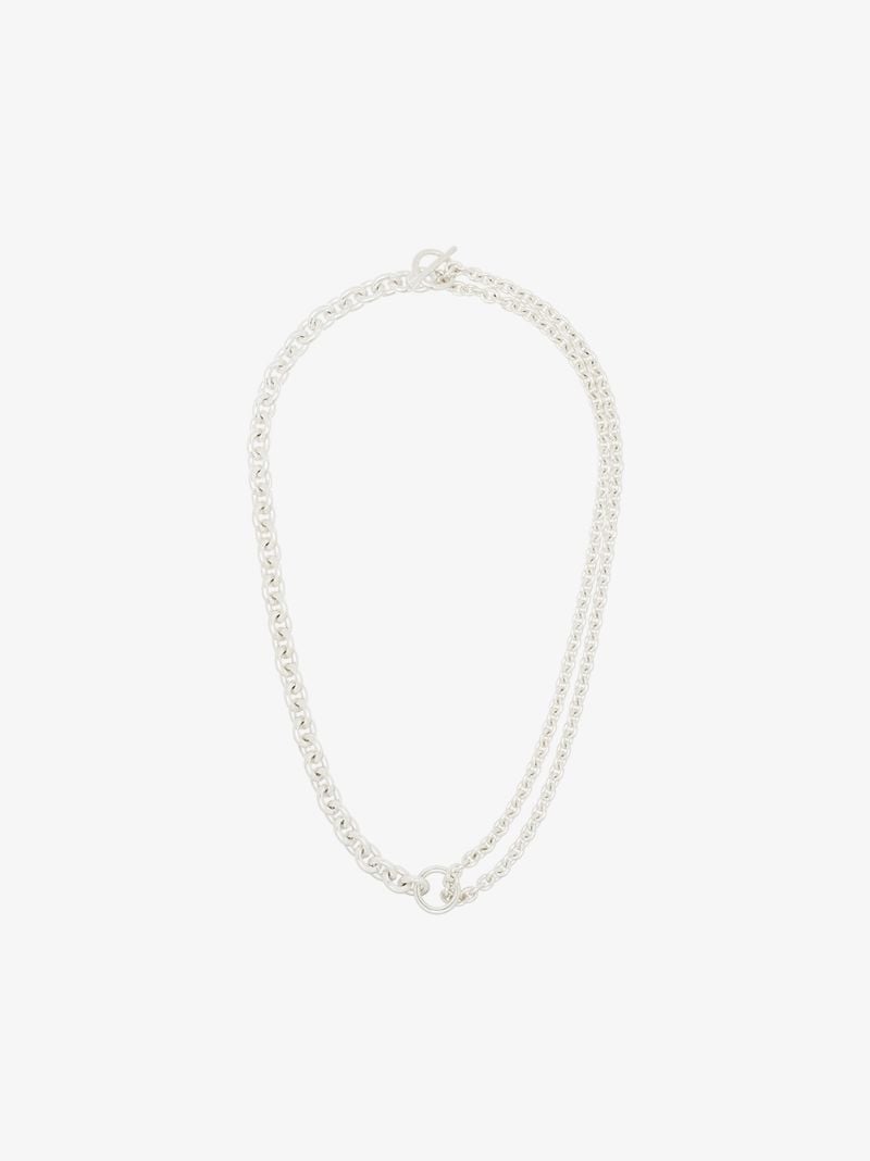 Sterling Silver Double Chain Necklace