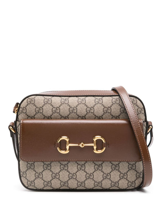 Brown Horsebit 1955 Small Cross Body Bag