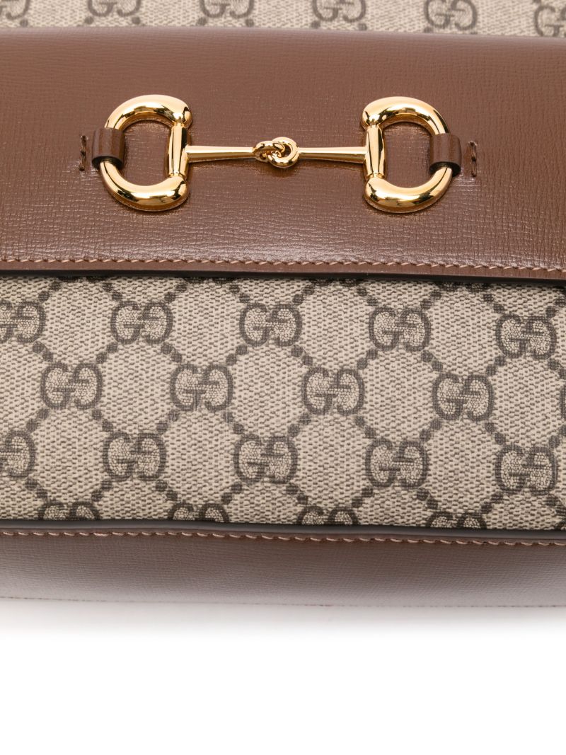 Brown Horsebit 1955 Small Cross Body Bag