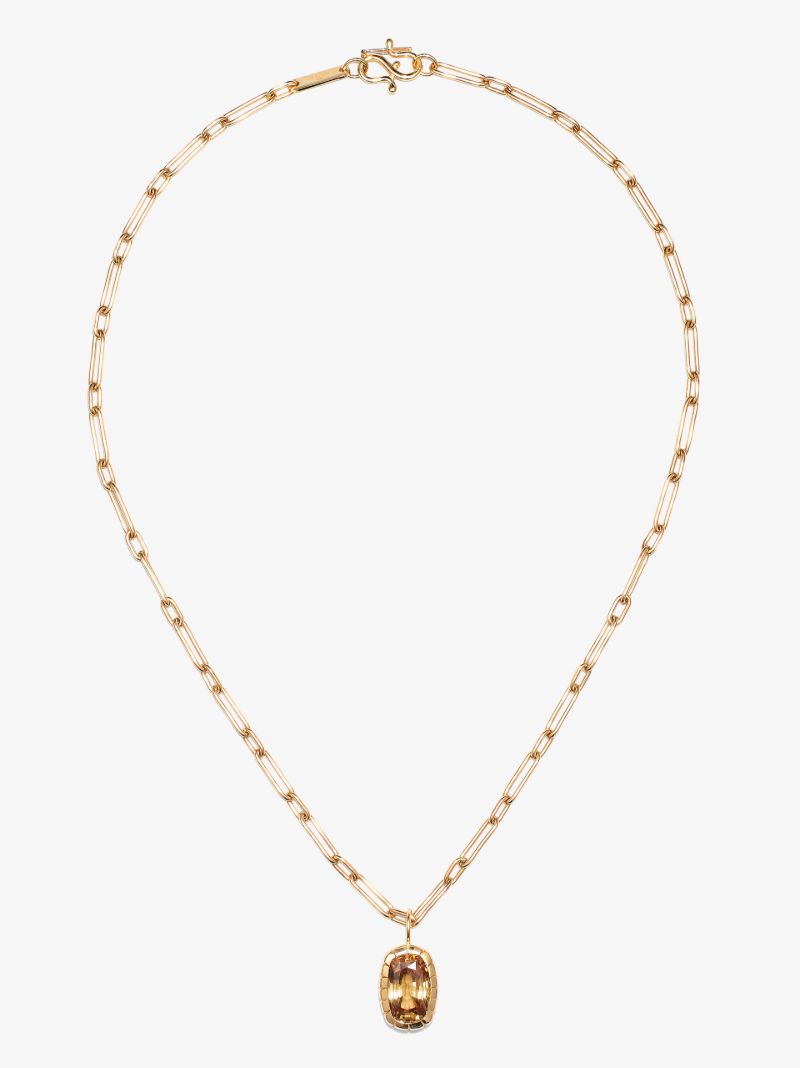14k Yellow Gold Tourmaline Necklace
