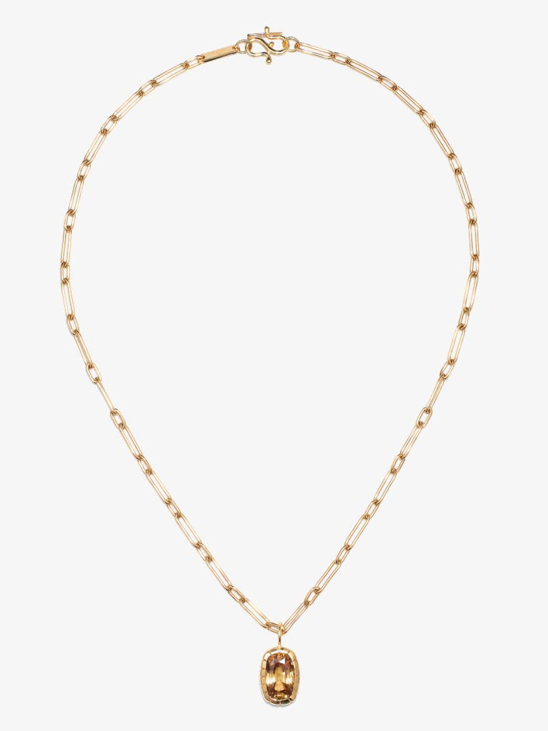 14k Yellow Gold Tourmaline Necklace