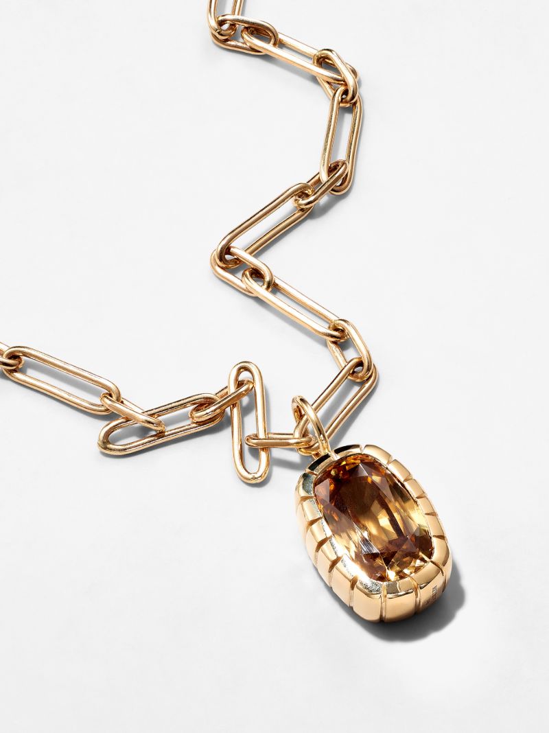 14k Yellow Gold Tourmaline Necklace