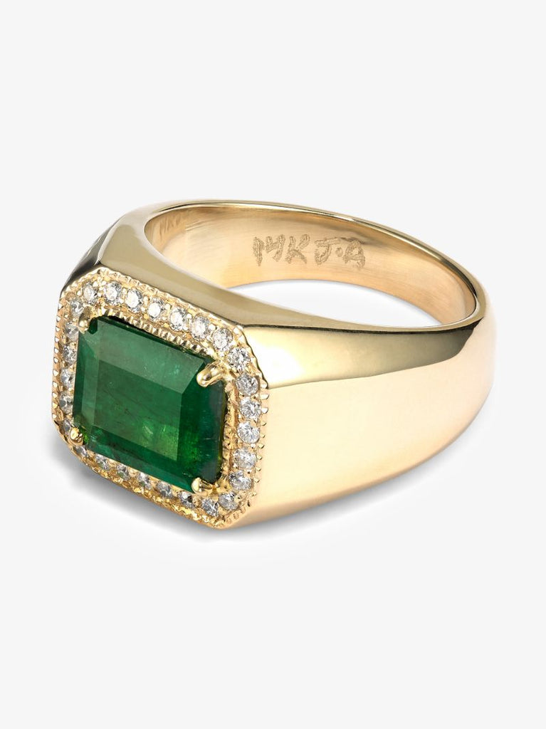 Pavé Diamond Square Signet Ring