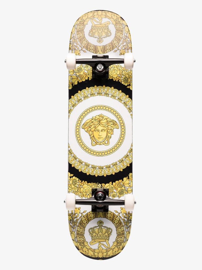 Multicoloured Medusa Print Skateboard