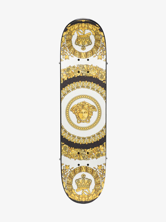 Multicoloured Medusa Print Skateboard