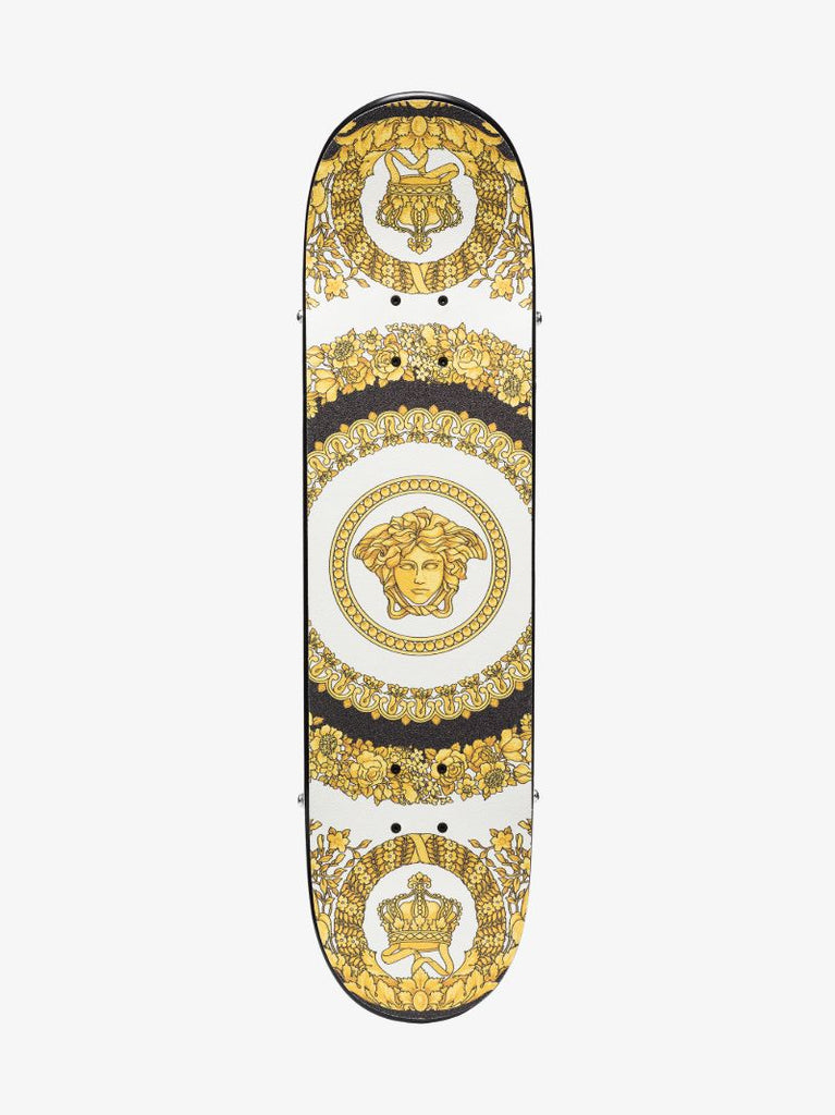 Multicoloured Medusa Print Skateboard