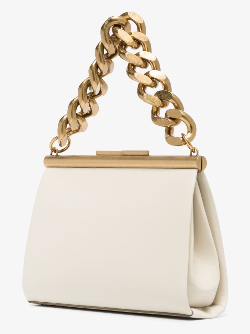 Cream Small Chunky Chain Shoulder Bag