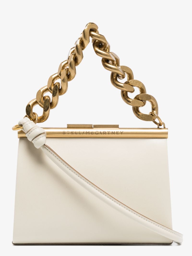 Cream Small Chunky Chain Shoulder Bag