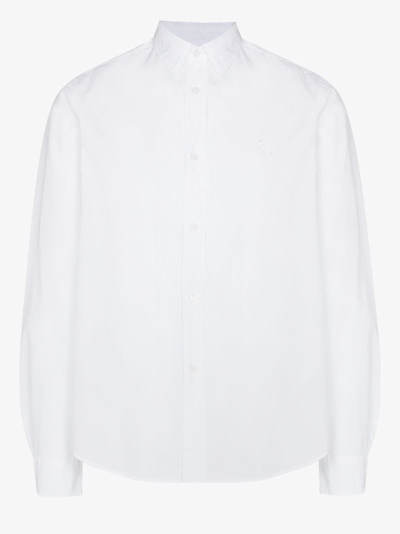 Tiger Embroidered Cotton Shirt