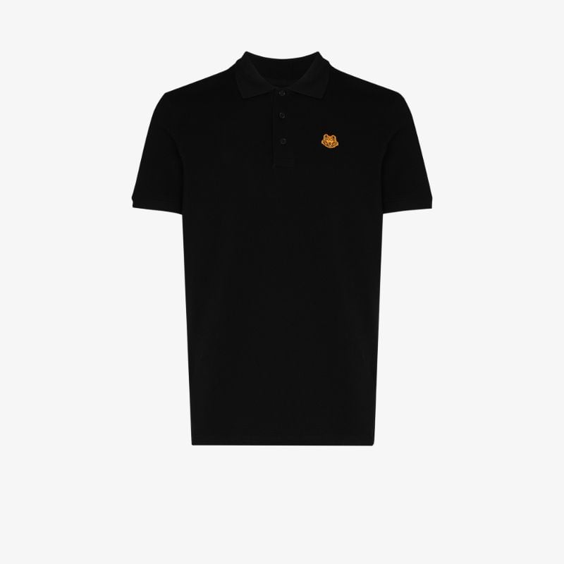Tiger Embroidered Cotton Polo Shirt