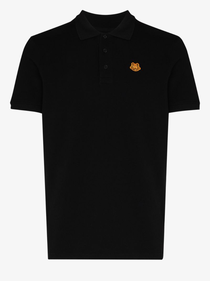 Tiger Embroidered Cotton Polo Shirt