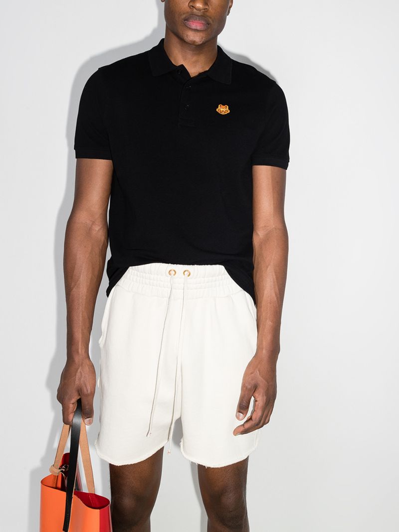 Tiger Embroidered Cotton Polo Shirt
