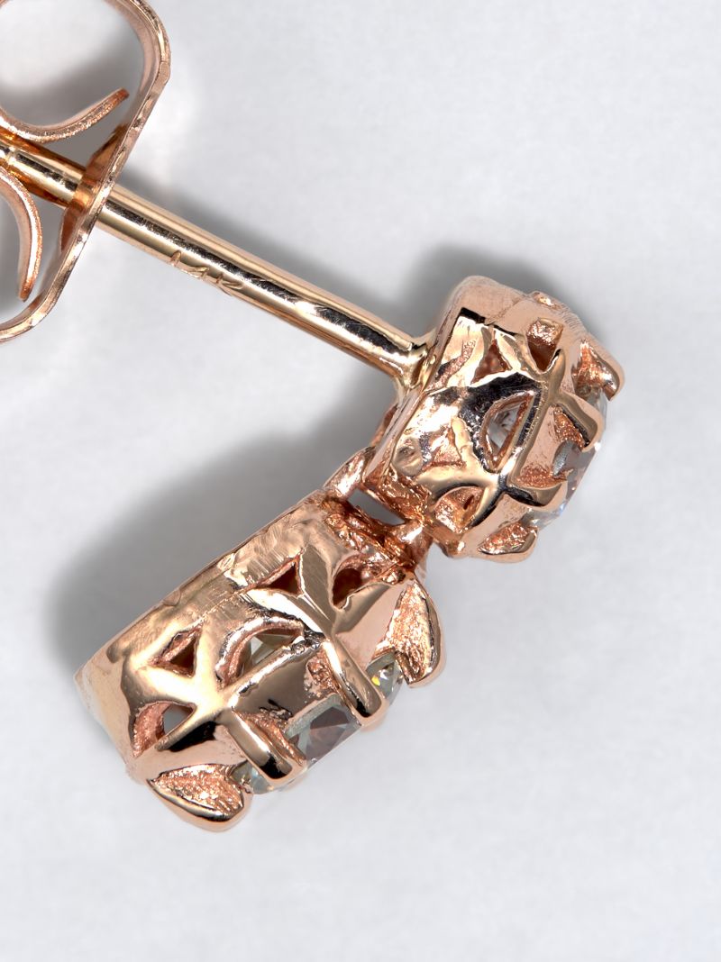 14k Rose Gold Sophia Diamond Earring
