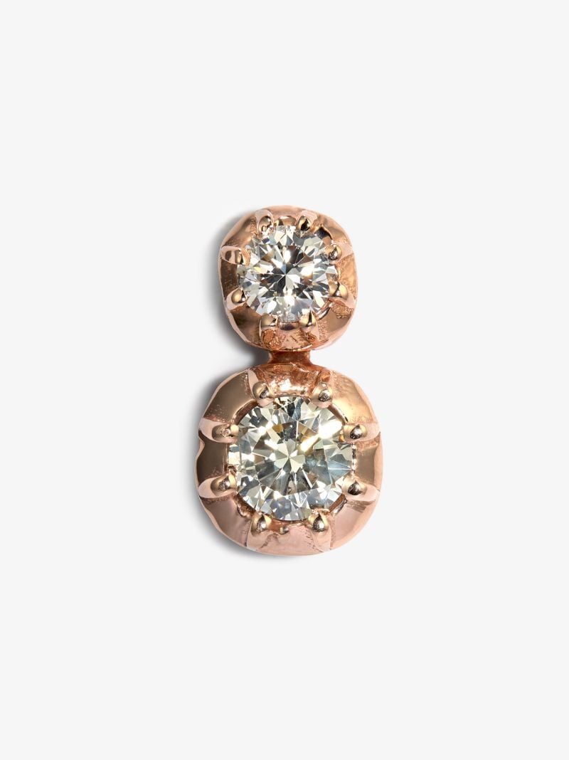 14k Rose Gold Sophia Diamond Earring