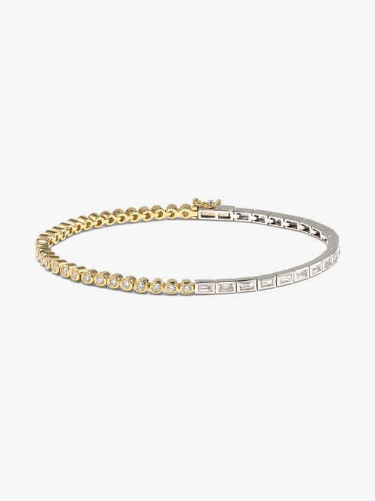 18k Yellow Gold Two-tone Bracelet
