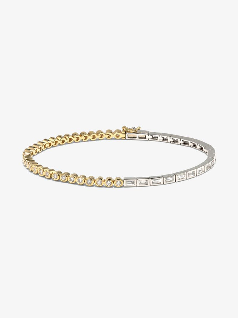 18k Yellow Gold Two-tone Bracelet