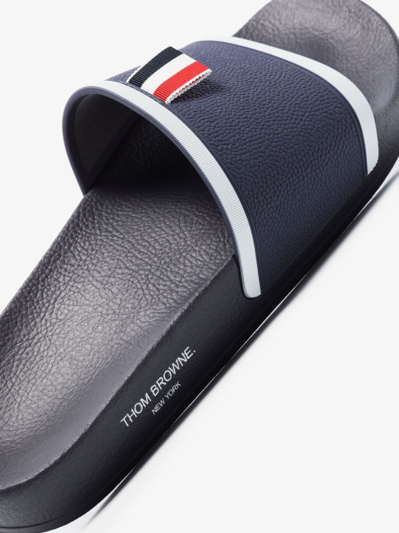 Navy 4-bar Stripe Slides