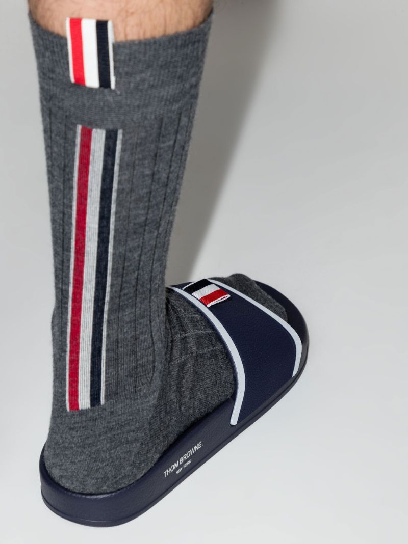 Navy 4-bar Stripe Slides