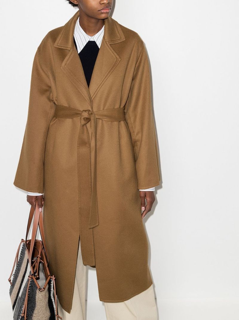 Double Layer Belted Coat