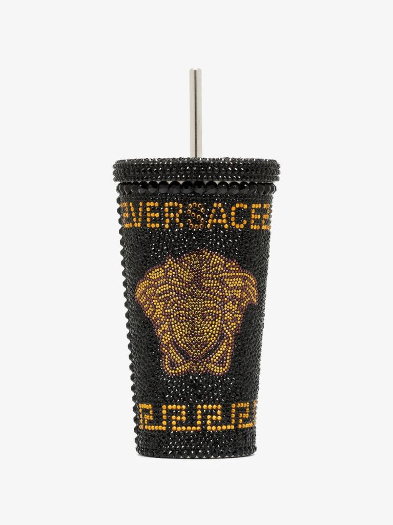 Black Medusa Crystal-embellished Travel Cup