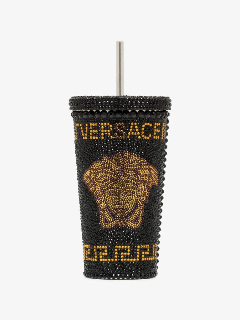Black Medusa Crystal-embellished Travel Cup
