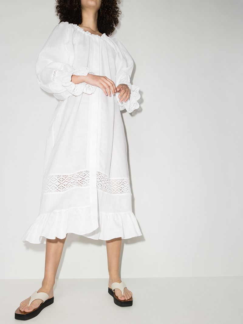 Paloma Ruffle Trim Midi Dress
