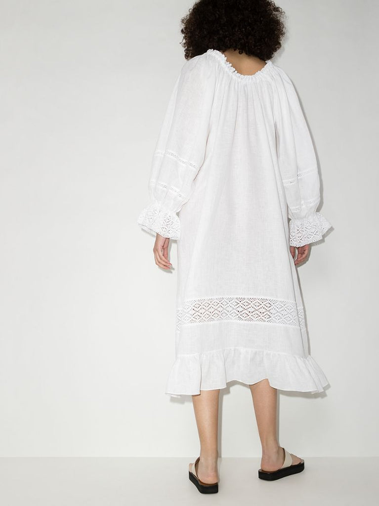 Paloma Ruffle Trim Midi Dress