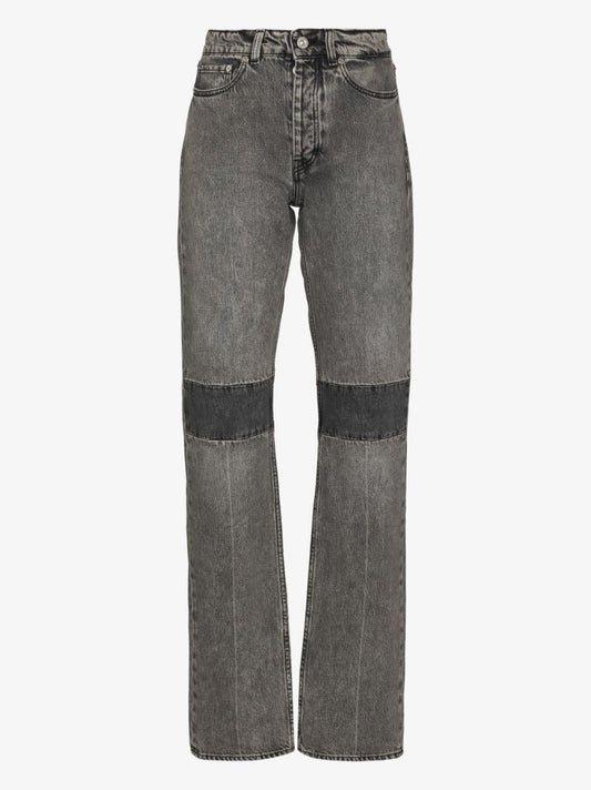 Extended Linear Straight Leg Jeans