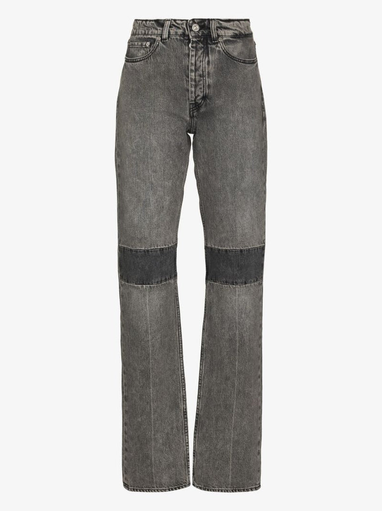 Extended Linear Straight Leg Jeans