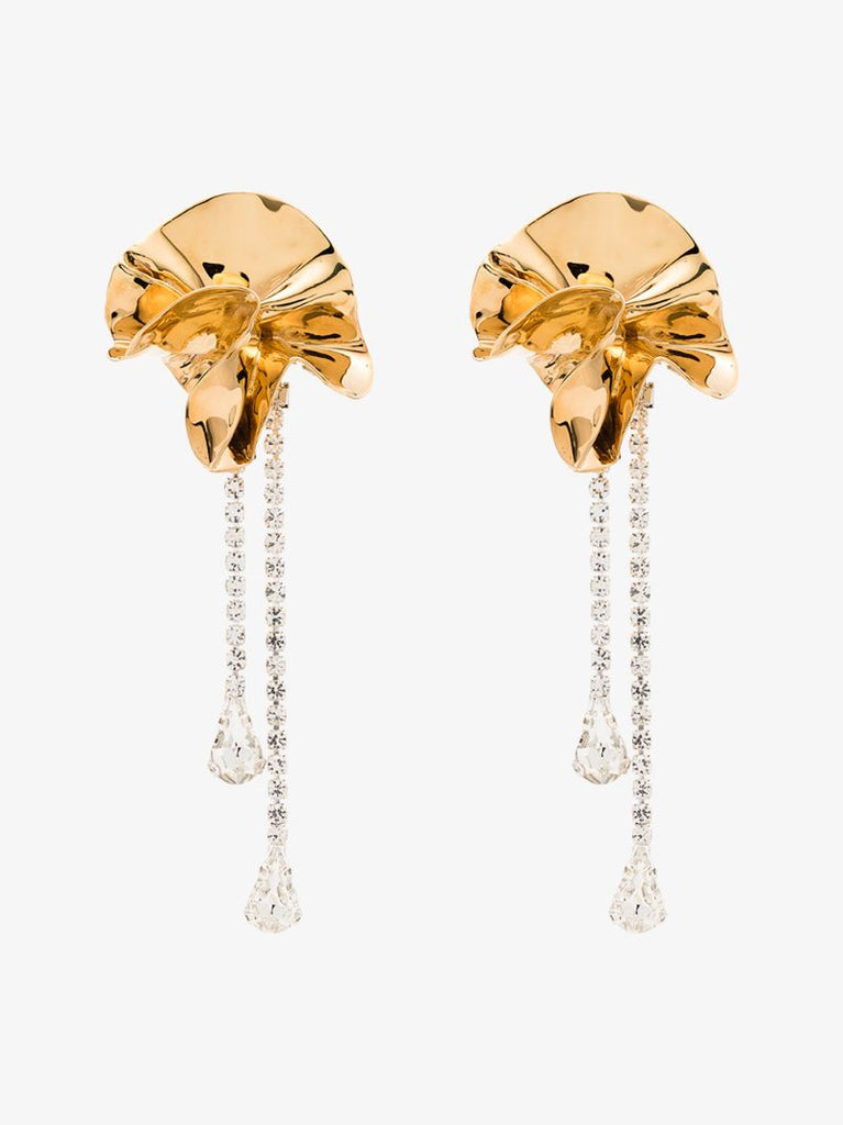 Gold-plated Sylvia Crystal Drop Earrings