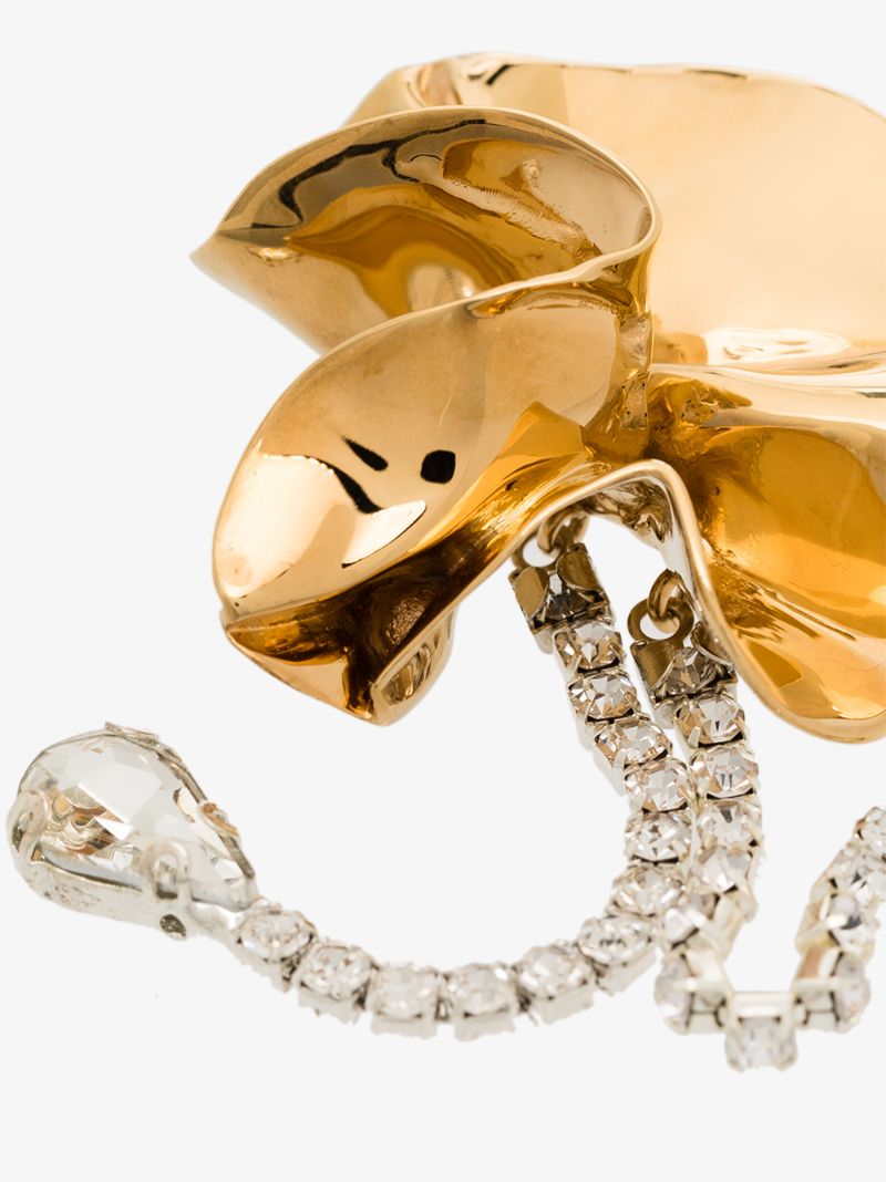 Gold-plated Sylvia Crystal Drop Earrings