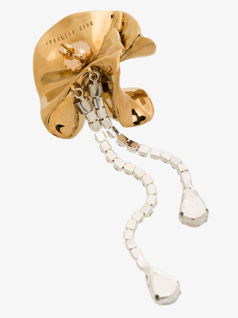 Gold-plated Sylvia Crystal Drop Earrings