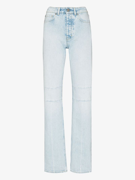 Extended Linear Straight Cut Jeans