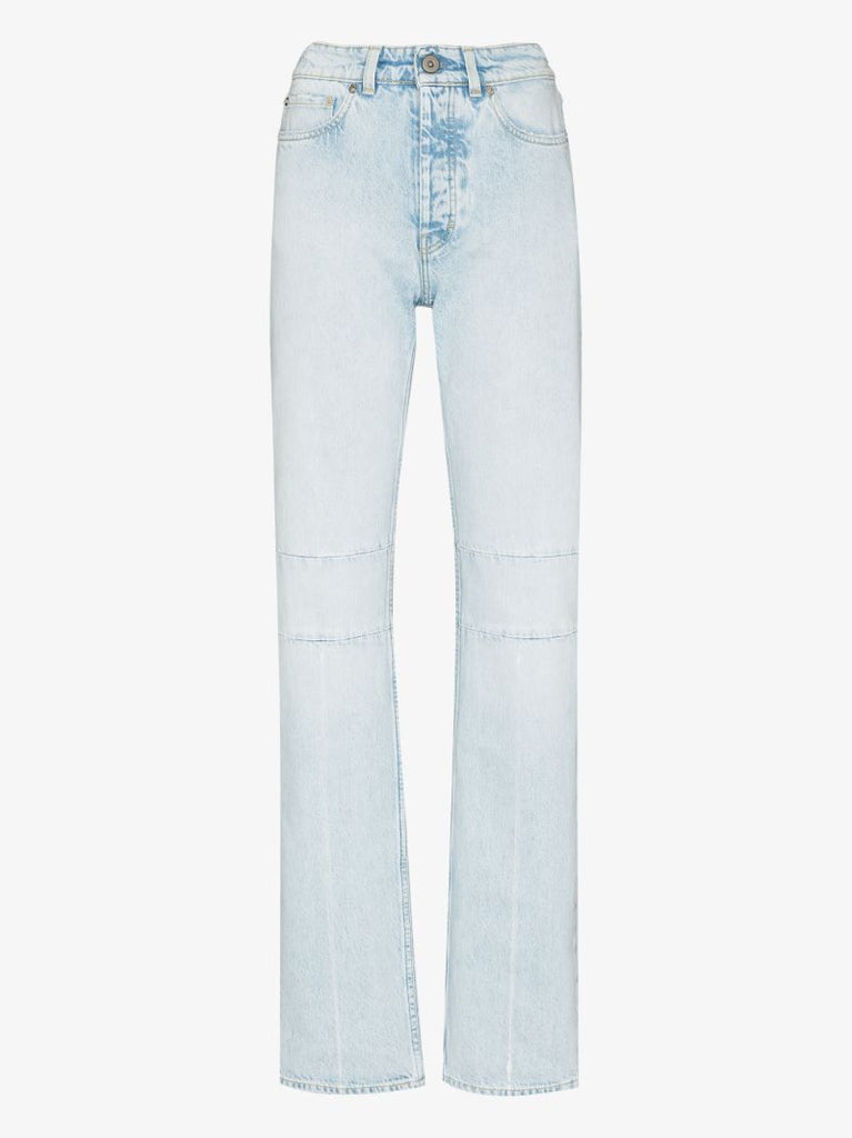 Extended Linear Straight Cut Jeans