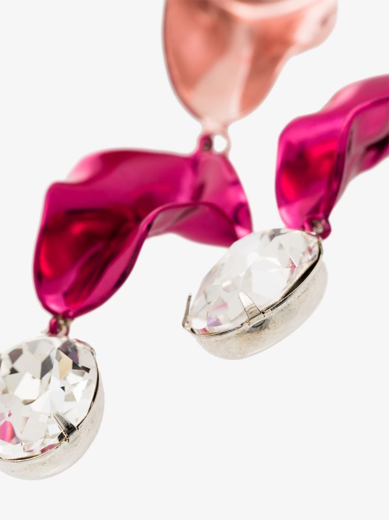 Pink Cindy Crystal Drop Earrings