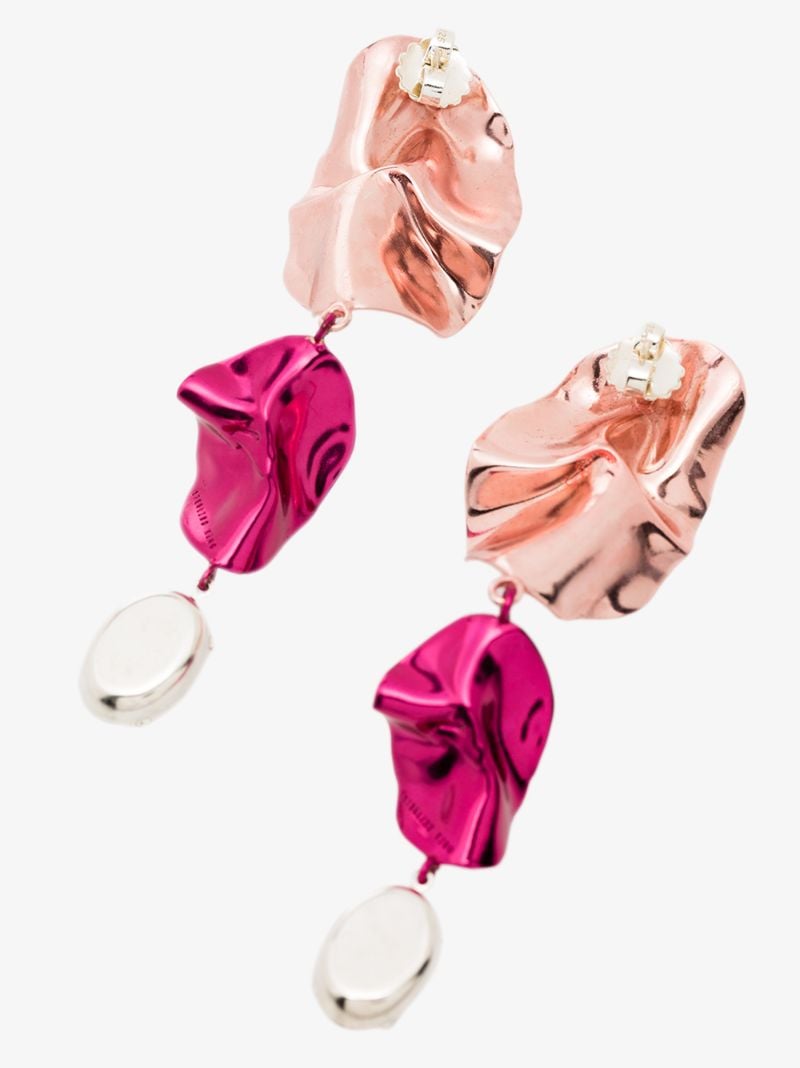 Pink Cindy Crystal Drop Earrings