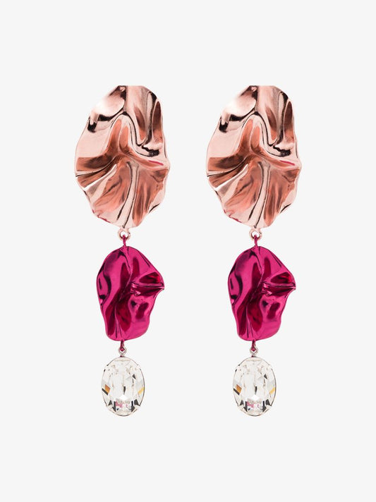 Pink Cindy Crystal Drop Earrings