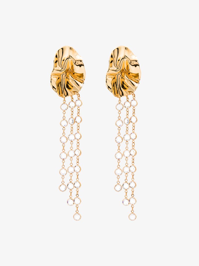 Gold-plated Frida Crystal Drop Earrings