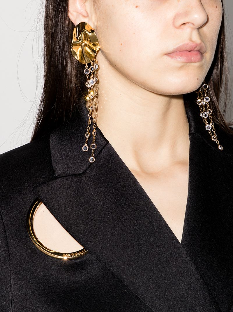 Gold-plated Frida Crystal Drop Earrings