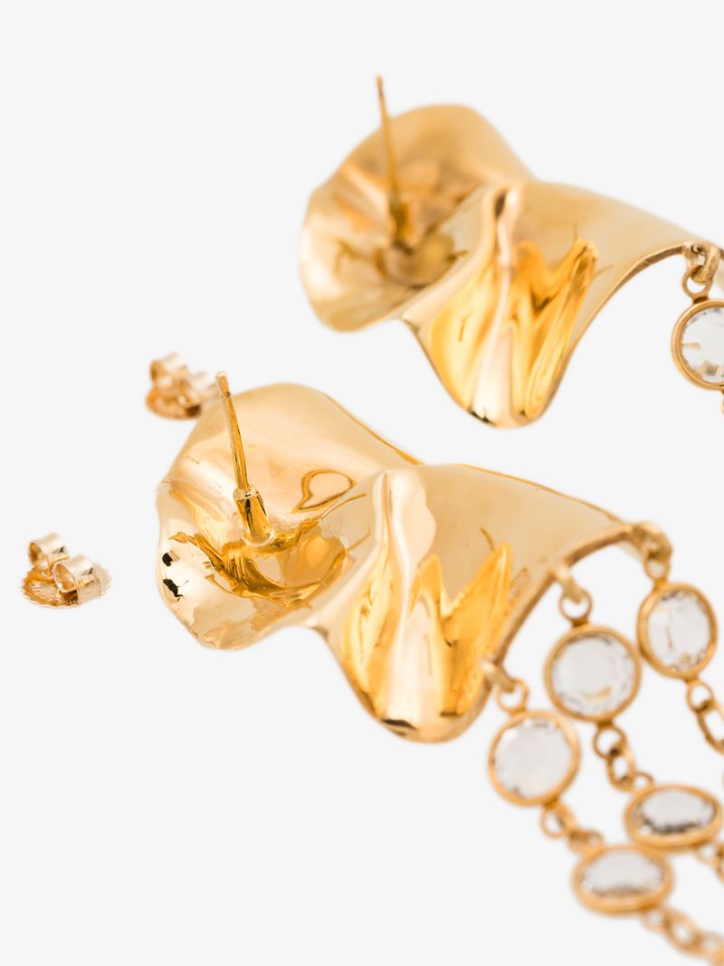 Gold-plated Frida Crystal Drop Earrings