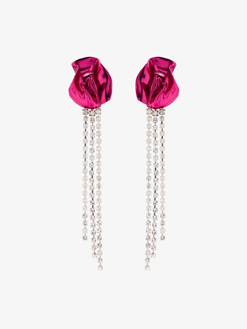 Silver Tone Georgia Crystal Drop Earrings