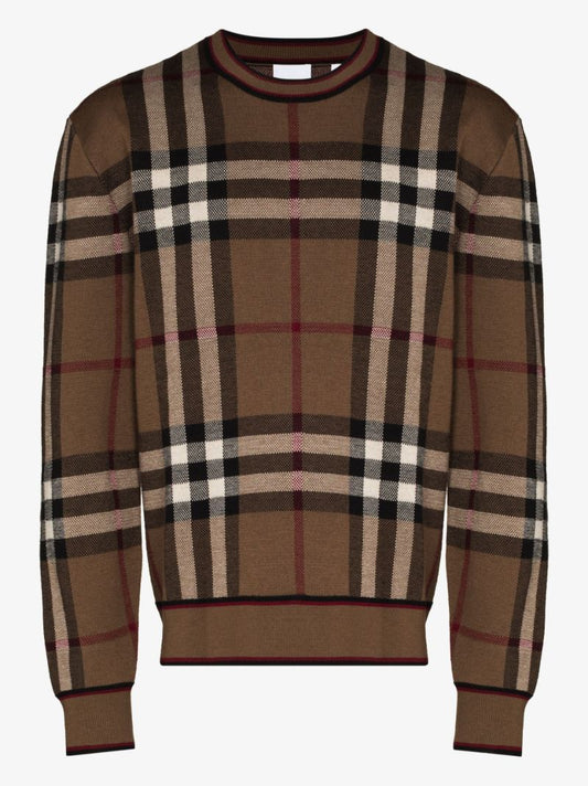 Brown House Check Sweatshirt