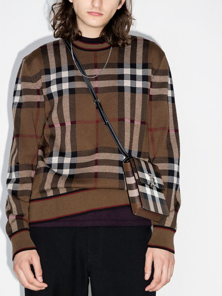 Brown House Check Sweatshirt